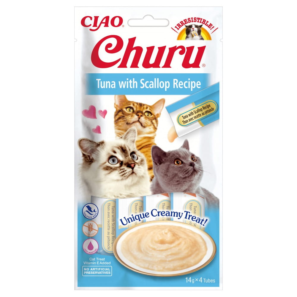 naba Churu Skin & Coat Przysmak dla kota na sierść i skórę mix 4szt